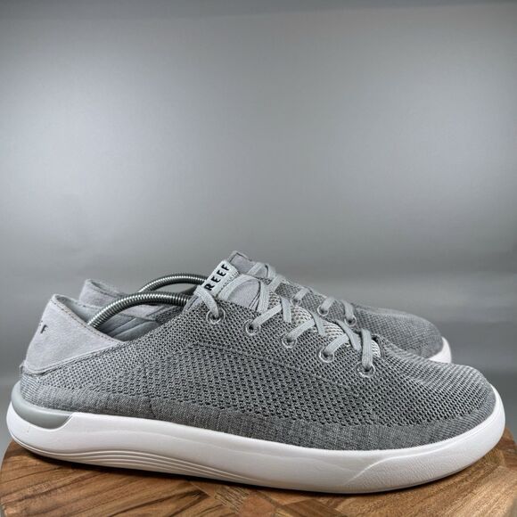 Reef Men's Swellsole Neptune Sneakers Size 13 Grey Knit Slip On Casual Shoes - Picture 1 of 8